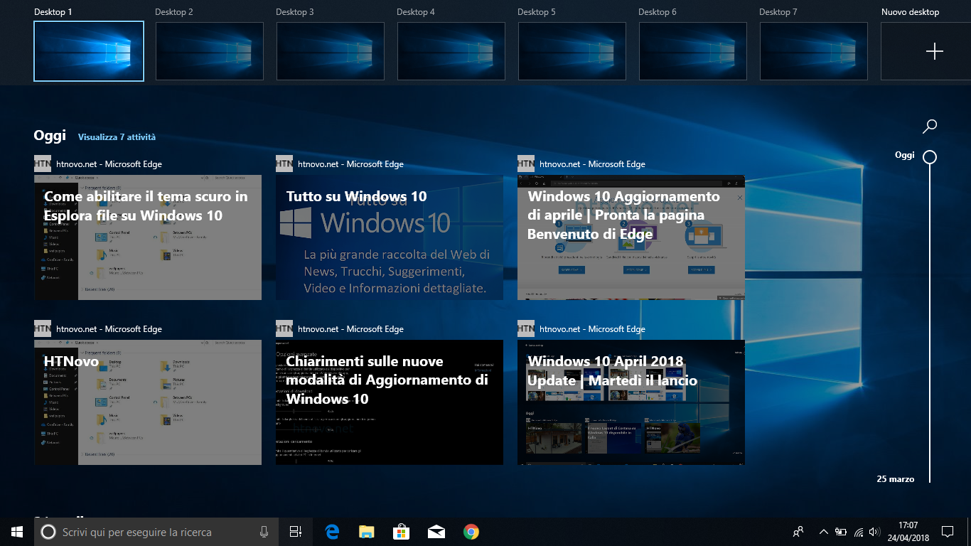 switch between desktops windows 10